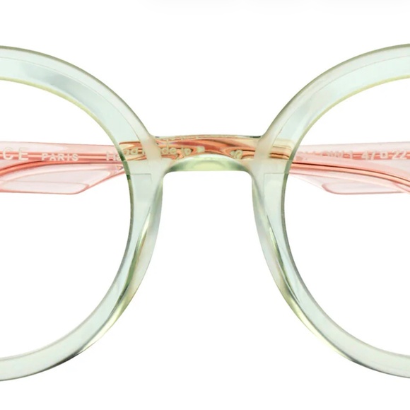 Face à Face Paris HOLLOW 1 Round Eyeglasses – Crystal Green & Blush Pink main image 6